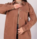 شومیز کتان اسپرت آجری - Image 2