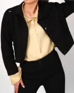 کراپ کت اسپورت کتان زنانه - Image 4