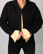 کراپ کت اسپورت کتان زنانه - Image 3