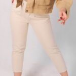 شلوار کتان مام فیت زنانه