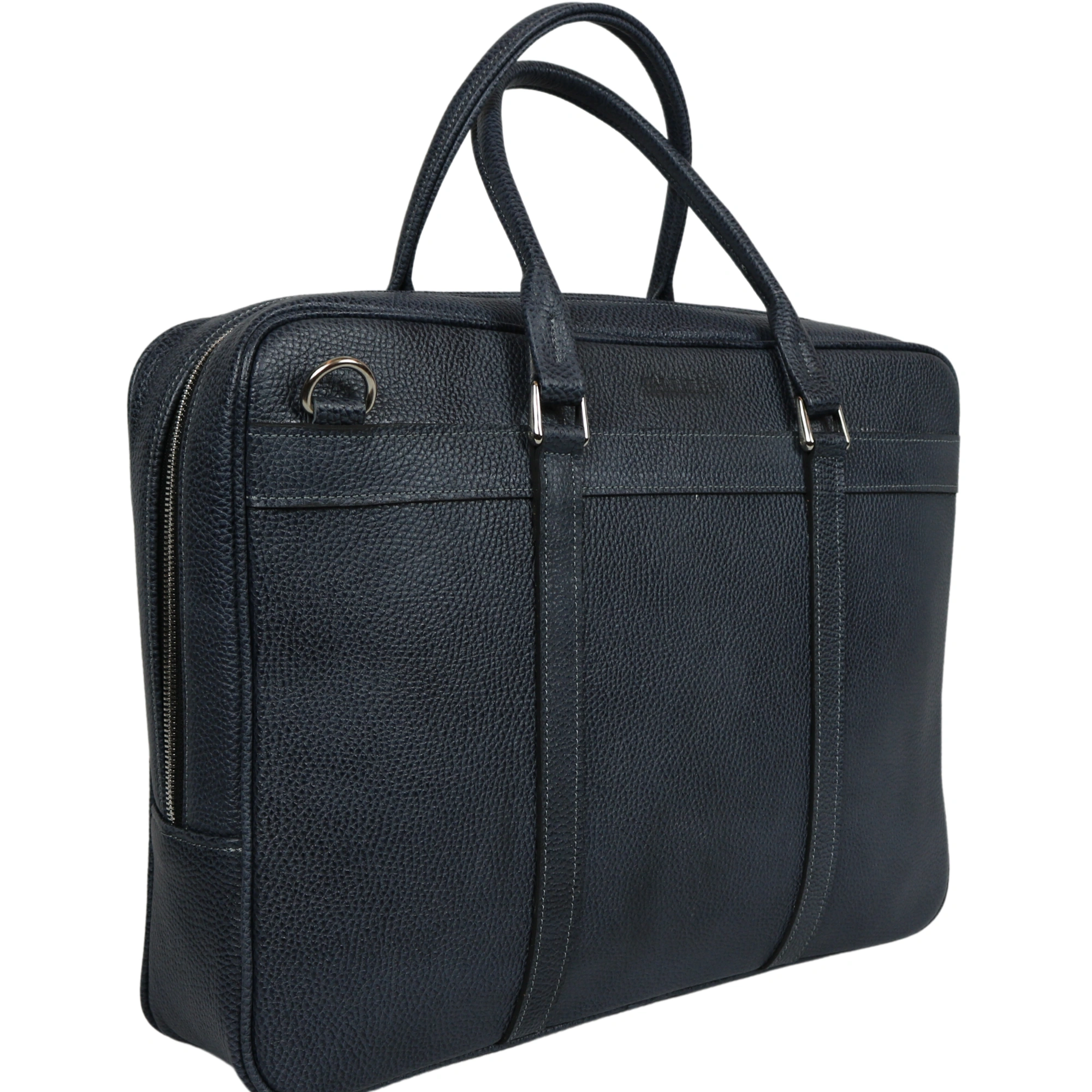 42 کیف اداری چرم پنجره فولیتر طوسی - Image 1