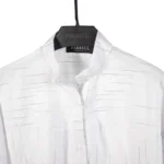 شومیز زنانه سفید مدل راه راه باریک - Image 11