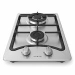 اجاق گاز صفحه ای هومان دو شعله رومیزی استیل مدل اسکار FO2