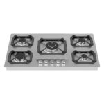 اجاق گاز صفحه ای هومان پنج شعله (وسط) استیل مدل OCTAVF59