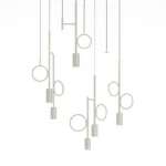 آویز شاخه‌ای مدل مینولتا با دو نوع منبع نور (حبابدار و اسپات)