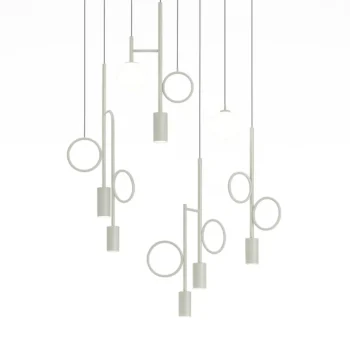 آویز شاخه‌ای مدل مینولتا با دو نوع منبع نور (حبابدار و اسپات)