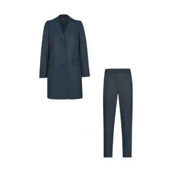 مانتو شلوار ادرای زنانه راه‌راه یقه بلیزر