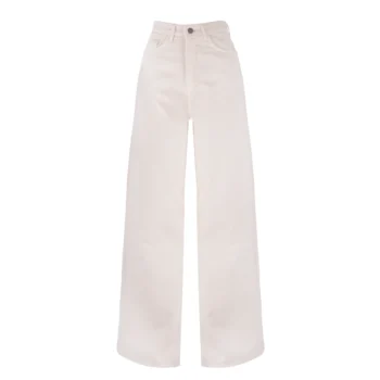 شلوار کتان زنانه شیری