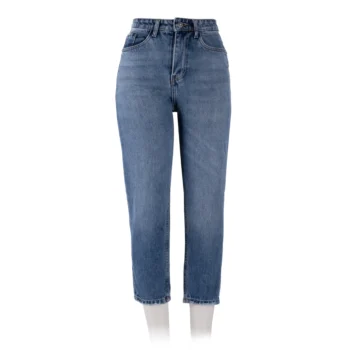 شلوار جین زنانه آبی مدل مام استایل