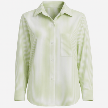 شومیز سبز راه راه زنانه فری سایز