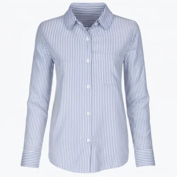 شومیز زنانه آبی راه راه فری سایز