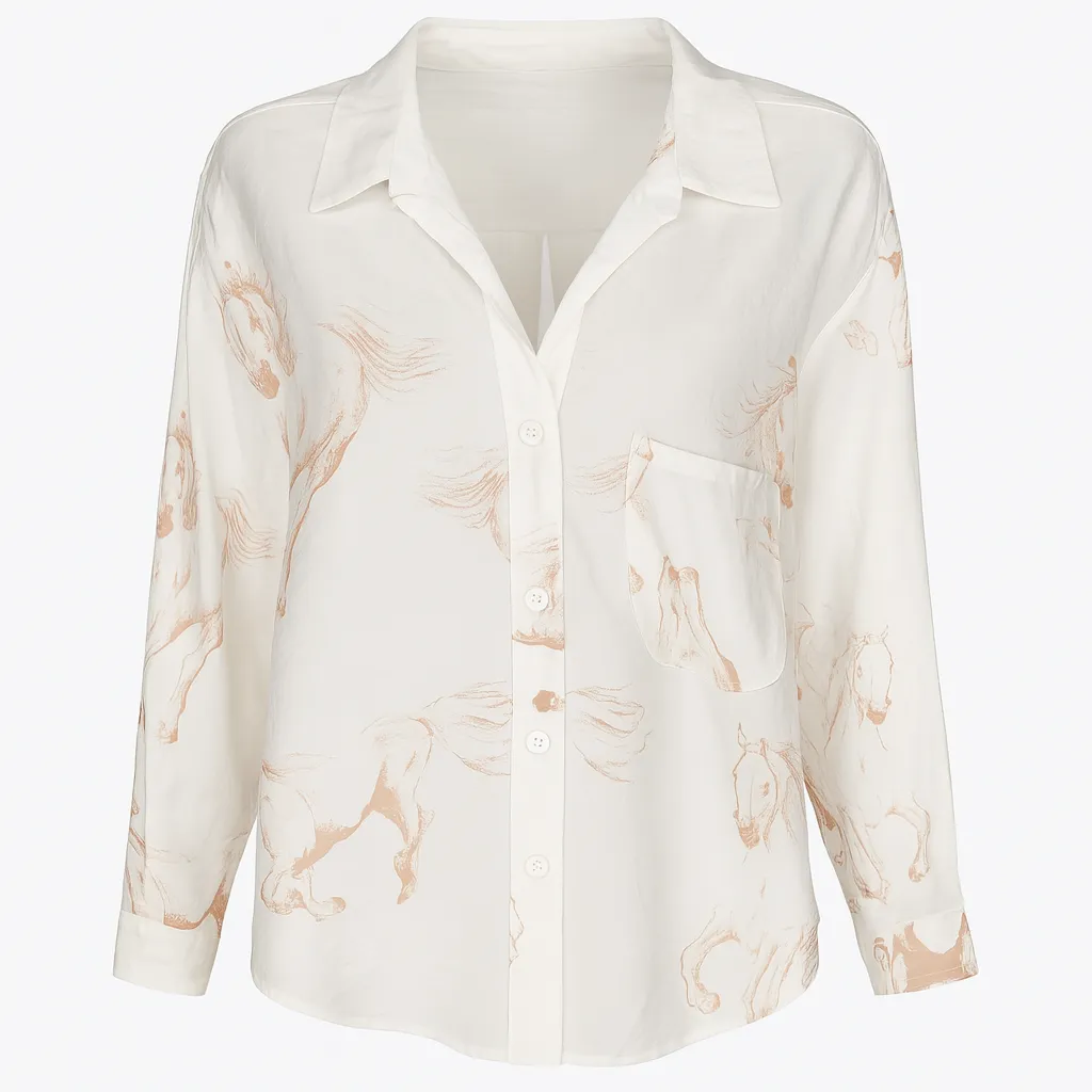 pro image (22) شومیز آستین بلند طرح اسب سفید فری سایز