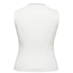 تاپ مجلسی یقه گرد سفید