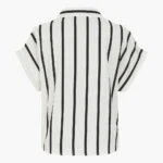 شومیز آستین کوتاه زنانه راه راه فری سایز