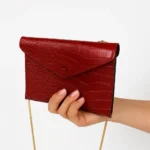 کیف زنانه چرم روکو مجلسی کد F822 آلبالویی