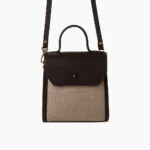 کیف زنانه چرم و حصیری دستی، دوشی مدل F825