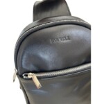 کیف کراس بادی مردانه چرم مشکی پنجره