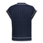 دو تیکه شومیز سفید و ژیله بافت زنانه پنجره