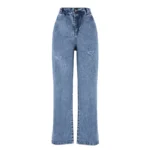 شلوار جین زنانه آبی کمر کش فارل کد 2026 - Image 2