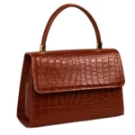 کیف دستی زنانه چرم شکلاتی - Image 2