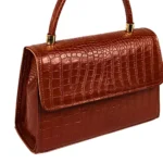 کیف دستی زنانه چرم شکلاتی - Image 3