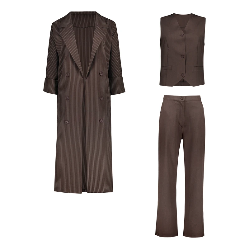 5cfbc0a673eb03bee629cf57f08b25436e1a23d9_1760533214-18 ست 3 تکه لباس رسمی زنانه فارل کد F412 - Image 1