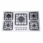 اجاق گاز صفحه ای هومان پنج شعله (وسط) استیل مدل RADIN F5R - Image 2