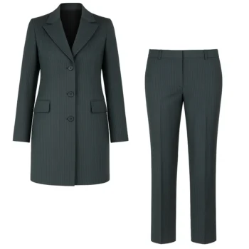 مانتو شلوار اداری زنانه فارل راه راه مدل 2025