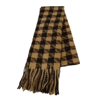 شال زنانه موهر چهار‌خانه پنجره