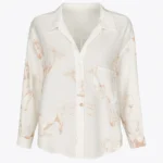 شومیز آستین زنانه فارل بلند طرح اسب سفید فری سایز