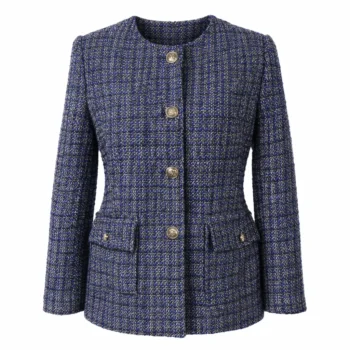 کت شنل زنانه آبی لاجرودی فارل کد: FK139