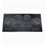 اجاق گاز رو میزی شش شعله شیشه دو پلوپز TURBO هومان