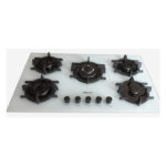 اجاق گاز رو میزی پنج شعله شیشه سفید SELIN هومان